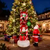 Apoiar nas Telhas Papai Noel Boneco de Neve Saco de Presentes Escada Insuflável de Feriado Presente Criativo Decoração Transfronteiriça