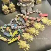 Oro Puro 999 Oro Nuevo Estilo Cadena de Cuentas Labubu Regalo para Amigos Cadena para Teléfono Móvil Llavero Colgante Colgante