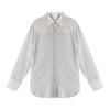 Camisa Listrada Elegante Solta Manga Longa Top Solto Elegante Roupa de Trabalho Casual Versátil Proteção Solar Camisa