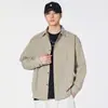 Jaqueta xadrez estilo japonês para homens, novo modelo primavera e outono 2026, adequada para ir ao trabalho, casual, versátil, confortável, de manga comprida, com gola de lapela, moderna