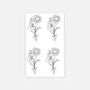 Pegatinas de Tatuaje de Ramo de Lazo de Girasol Simples y Hermosas Estilo Ins Clavícula Tobillo Pegatinas de Tatuaje Transfronterizo