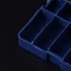 Caja de Empaque Transparente con Múltiples Compartimentos para Piezas de Ferretería, Caja Pequeña Azul Transparente para Almacenamiento de Anzuelos de Pesca al Fondo Venta al por Mayor