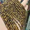 Contas redondas de olho de tigre amarelo, corte reto, 2*3mm, contas soltas para acessórios de joias DIY, contas para pulseira, contas espaçadoras, produtos semiacabados atacado