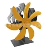 Ventilador de chimenea de estilo llama de alta venta transfronteriza, ventilador de calefacción de potencia térmica de leña de fuego real, ventilador de estufa silencioso de arranque automático