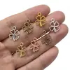 Accesorios de Joyería de Aleación DIY Colgantes de Trébol de Cuatro Hojas de la Suerte Multicolor Collares Pulseras Pendientes Pequeños Venta Caliente Transfronteriza