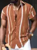 Camisa hueca de manga corta, estilo étnico vintage, tejida, verano, color block