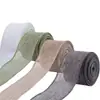 Comércio Exterior 6,3cm Fio de Ferro Borda Envolvida Fita de Linho Imitação Laço de Natal Fita para Caixa de Presente Vendedor Quente da Amazon