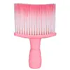 Salão de Beleza Pincel de Maquiagem Colorido Escova de Cabelo Barbearia Escova de Corte de Cabelo Cabo-Estilo Escova de Cabelo com Cerdas Macias