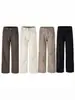 Pantalones Casuales Rectos Lavados Estilo Retro Americano para Hombre, Pierna Ancha Holgada, Pantalones Largos para Todas las Estaciones, Versátiles, Cargo, Mezclilla, Baggy, Largo hasta el Piso