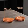 Accesorios estante para fugas de té de pera taza de presentación filtro de té filtro de té integrado juego de té compartimento de té embudo estante colador de té