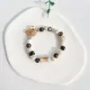 Pulsera de Cerámica Jingdezhen Nueva Pulsera de Cerámica Estilo Chino Joyería Hecha a Mano Cuerda Estilo Tíbet Puesto de Pulseras Jingdezhen
