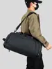 Bolsa de Viagem Fitness Masculina Personalizada com Logo, Grande Capacidade, Compartimento Independente para Sapatos, Bolsa de Mão, Mochila Multifuncional