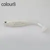 Hilo de Stock Transfronterizo Ojo de Pez Artificial de Cola en T Roscada 7cm/8.5cm/11cm Señuelo Hundible PVC Señuelo Blando de Dos Colores