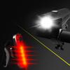 Luz Trasera de Bicicleta Luz de Advertencia Carga USB T6 LED Doble Luz Delantera Set de 4 Modos Luz Delantera de Bicicleta de Montaña de Alto Brillo