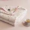 2025 Nuevo Edredón de Verano Enfriador de Lyocell Tencel para Dormir Desnudo Sedoso Edredón de Aire Acondicionado Lavable a Máquina Juego de Edredón Delgado de Cuatro Piezas