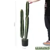 Cactus de Simulación en Maceta Planta Falsa Grande Planta Verde Falsa Nórdica Pilar de Hada Escena Interior Decoración de Ventana Adornos