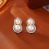 Aretes de Perla de Agua Dulce Natural Forma de Calabaza de la Fortuna, Estilo Chino, Festivos, Modernos, Exquisitos, Versátiles con un Toque de Alta Gama