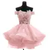 Comércio Exterior Europeu e Americano Novo Vestido de Baile de Bola de Rede Curto de Um Ombro Luxo Leve Nicho Casamento Gaze Vestido de Noiva