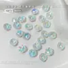 Acessórios para Nail Art Diamante Aurora Mocha Quadrado Gordo Fundo Pontudo Cor Macaron Cor Doce Acessórios Diamante para Nail Art de Vidro Atacado