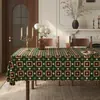 2026 Nova Toalha de Mesa Grossa Estilo Americano Transfronteiriça, Impermeável, Resistente ao Calor, Tecido Lavável Retangular para Mesa de Jantar, Toalha de Mesa de Centro