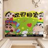 Tapete de Entrada de Bucle de Alambre Tapete de Puerta de Entrada Tapete de Entrada de Puerta Lindo Dibujo Animado Crayon Shin-Chan Hogar Cortable