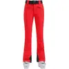 Pantalones de esquí profesionales de doble tabla para mujer, transfronterizos europeos y americanos, cortavientos, cálidos, impermeables, ajustados para exteriores, alta elasticidad para mujer