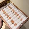 Da Vinci Pure Wants Peach Novo estilo chinês sul vermelho ágata s925 prata esterlina com anel branco banhado a ouro ajustável