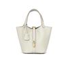 Bolso de Cesta de Cuero para Mujer Estilo Nuevo 2023, Bolso de Mano Tipo Cubo, Bolso de Mamá, Bolso de Novia para Boda, Estilo Minimalista Urbano