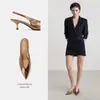 Comercio Electrónico Transfronterizo Moda Tallas Grandes Zapatos de Tacón Alto para Mujer 2026 Punta Fina Tacón de Aguja Sandalias con Correa Trasera Zapatos Franceses Simples para Mujer