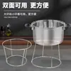 Estante Redondo de Hierro Engrosado Soporte Elevado para Olla de Sopa Wok Doble Capa Anti-Quemaduras Aislamiento Térmico Estante para Ollas