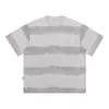 Camisas de Manga Corta Rayadas Tie-Dye para Hombres y Mujeres, Verano Holgadas Estilo Retro Americano de Media Manga para Parejas, Marcas de Moda