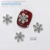 Atacado Outono e Inverno Decorações de Nail Art de Floco de Neve Liga Metálica Strass Dourado e Prata Decorações de Unha Usáveis Pequenos Ornamentos de Unha