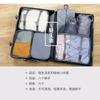 Conjunto de Armazenamento de Viagem com Compartimentos para Organização Fácil, Conjunto Multifuncional de Sete Peças para Organização Doméstica e Armazenamento Portátil