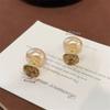 Brincos de Diamante Cintilante em Cubo de Açúcar e Pérola Imitação de Luxo Leve e Modernos para Mulheres, Usáveis na Frente e Atrás, Brincos Personalizados de Alta Qualidade
