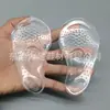 Palmilhas Corretoras para Pé Chato Suporte de Pé de Silicone Palmilhas Macias Gel Transparente PU Ortopédico Palmilhas para Arco Alto