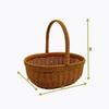 Cesta Grande, Cesta de Mano a la Moda, Cesta de Flores de Ratán, Cesta de Frutas de Ratán de Café Recogida a Mano, Arreglo Floral y Arreglo de Flores