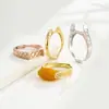Anillo Cuadrado Simple Versátil Anillo tipo Silla Anillo Ajustable para Hombres y Mujeres DIY Accesorio de Montura para Anillo Chapado en Oro de 18K