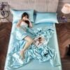 Lujo Ligero Aliexpress Juego de Colcha de Seda Helada Lavada de Verano de Cuatro Piezas Funda de Cama de Taiwán Funda de Colcha Venta al por Mayor Directa de Fábrica Venta al por Mayor de Pedidos Pequeños