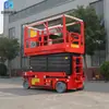 Plataforma Elevadora Eléctrica Hidráulica Móvil Tipo Tijera Autopropulsada 12m Vehículo de Construcción para Trabajos Aéreos