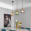 Estilo nórdico retrô Sala de jantar simples Sala de estar Criativo Cabeceira única Bar Café Quarto Lustre decorativo de vidro colorido