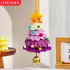 Adornos de árbol de Navidad de punto más vendidos transfronterizos, decoraciones navideñas creativas de ganchillo y adornos navideños festivos