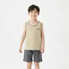 Colete infantil de algodão puro, colete pequeno para usar por baixo, camada interna respirável antibacteriana, pijama infantil, preço especial de liquidação
