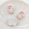 Accesorios de resina para bricolaje, transparente, con hielo a través de dibujos animados, serie Sanrio, funda para teléfono móvil, parche, horquilla, accesorios para el titular, material