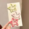 Pinza Grande para el Cabello de Estrella de Cinco Puntas Escarchada para Niñas, Pasador No Dañino para Cabello Suelto, Pinza Bb para Flequillo Lateral, Accesorio para el Cabello
