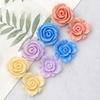 Bricolaje resina rosa floreciente Camelia epoxi crema pegamento funda para teléfono móvil aretes accesorios para el cabello para niños paquete de material hecho a mano