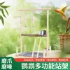 Soporte Interactivo de Escritorio para Loros Plataforma Multifuncional de Entretenimiento para Cacatúas y Periquitos para Jugar y Trepar