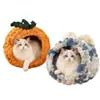 Nido para Gatos Hecho a Mano DIY Transfronterizo, Caliente de Invierno, Cerrado, Forma de Fruta, Suministros a Prueba de Frío, Nido para Mascotas Tejido de Lana