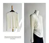 Roupas Camadas de Lã26 Outono Novo Moda Feminina Top Color-Block Camadas Térmico Lã Manga Longa Quente Camiseta Base