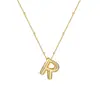Colar de Letras Bolha Brilhante Mais Vendido Transfronteiriço para Mulheres Design de Nicho Ins Ouro 18K Cobre Não Desbota Colar Atacado