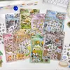 Cápsula del Tiempo Escena Miniatura Pegatinas Serie Sueño Lindas Decoración para Diario de Estudiante DIY Pegatinas de Escena para Alivio del Estrés